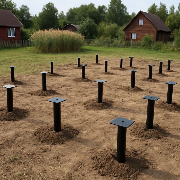 Винтовые сваи для каркасного дома
